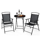 Backyard Expressions 3-Piece Folding Bistro Set –Outdoor Patio - Scratch & Dent