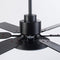 PARROT UNCLE 60" INDUSTRIAL DC MOTOR DOWNROD MOUNT CEILING FAN LIGHTING - BLACK - Like New