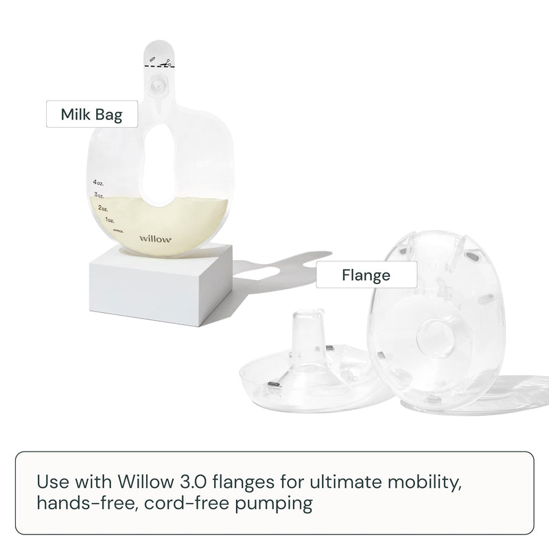 Willow Pump Spill-Proof Breast Milk Bags 48 Count Per Bag 4oz - CLEAR - Brand New