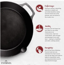 CUISINEL Pre-Seasoned Cast Iron Dual Handle Skillet Lid 12" CBR-12-G - Black - Like New