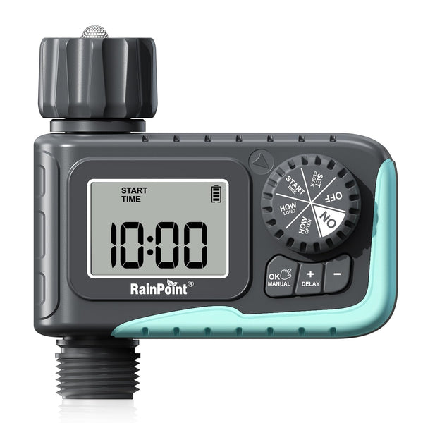 RAINPOINT SPRINKLER TIMER PROGRAMMABLE WATER GARDEN HOSE ITV105 - GRAY - Brand New
