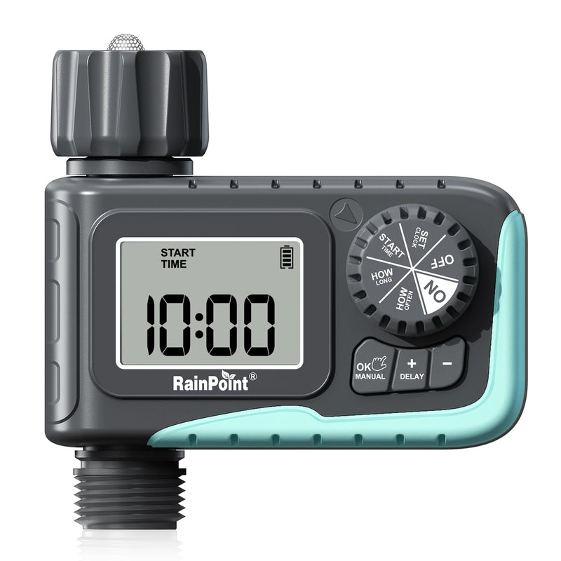 RAINPOINT SPRINKLER TIMER PROGRAMMABLE WATER GARDEN HOSE ITV105 - GRAY - Brand New