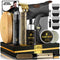 LOVERYMEN BEARD GROOMING KIT - 15PC LUXURY BEARD CARE - BLACK/GOLD - Like New