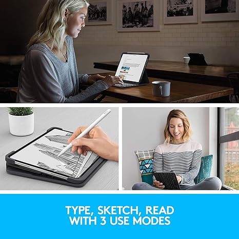 Logitech SLIM FOLIO PRO Backlit Keyboard IPad Pro - Graphite Oxford Gray - Like New