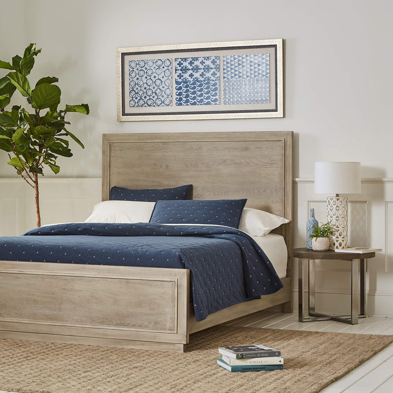 STONE & BEAM JERSEY X-STITCH COTTON COVERLET SET SOFT EASY CARE KING - NAVY - Like New