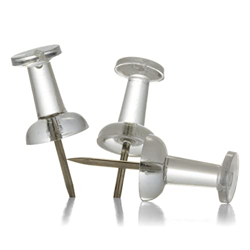 OFFICEMATE PUSHPINS, PLASTIC, CLEA OIC92707 - Brand New