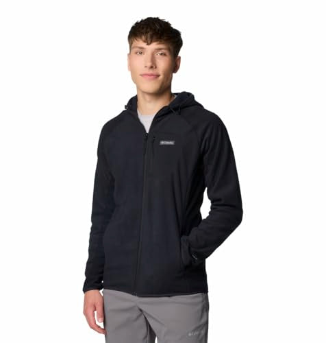 AO4433-010 COLUMBIA MENS OUTDOOR TRACKS HOODED FULL ZIP II JACKET XL - BLACK - Brand New