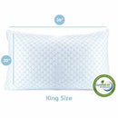 Nestl King Size Cool Gel Luxury Shredded Memory Foam Pillows 2 Pack -White/Blue - Like New
