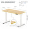 FLEXISPOT ELECTRIC STANDING DESK 48"X24" HEIGHT ADJUSTMENT (WHITE + MAPLE TOP) - Like New