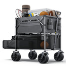 EVERYFUN 480LBS FOLDABLE DOUBLE DECKER WAGON CART BEACH CARTS PW-520A - GRAY - Like New