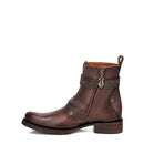 B08GTW29GR Cuadra Men's Boot in Genuine Leather Zipper Brown, Size 12 - Like New