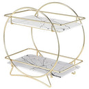 YURONG 2-Tier Bathroom Counter Organizer, Vanity Trays Space Saving - Golden - Brand New