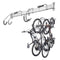DELTA HEAVY DUTY TRACK RACK WALL MOUNT BIKE RACK 4-BIKE WM4000 - SLIVER - Like New