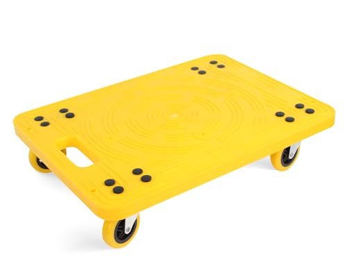 MAXWORKS 50840 HIGH VISIBILITY YELLOW 300-LB CAPACITY MOVERS DOLLY - YELLOW - Like New