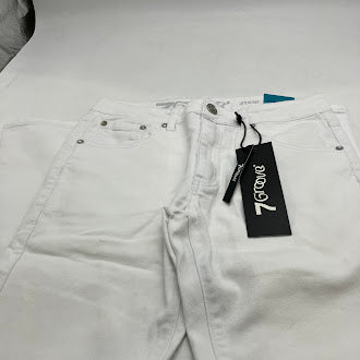 7GROOVE SLIM JEANS - SIZE: MEN 31/30 - WHITE - Brand New