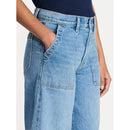 TIME AND TRU WIDE LEG UTILITY TROUSERS, 31" SIZE: WOMEN 8 - MEDIUM WASH - Brand New