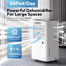 LUKO 2000 SQ.FT DEHUMIDIFIER 30 PINT DRAIN HOSE FOR CONTINUOUS DRAINAGE - WHITE - Like New