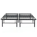 BEST PRICE MATTRESS NEW INNOVATED BOX SPRING METAL BED FRAME - KING - BLACK - Like New