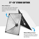 HPUSN Softbox Lighting Kit Studio Photography Bulb and Light Stand Not Included - Brand New