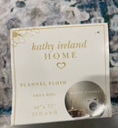 KATHY IRELAND HOME IRELAND HOME FLANNEL PLUSH AREA RUG 30X72 - DARK GREEN - Brand New