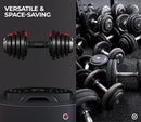 Yaheetech Adjustable Dumbbell Set Free Weights Quick Adjust B0DQKHH8BD - Black - Brand New