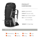 55L Mountaintop Loft 4 Backpacking Backpack Men Rain Cover Forest Green - Like New