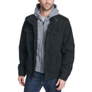 LEVI'S MEN'S WASHED COTTON HOODED MILITARY JACKET MEN 2XL BLACK - Brand New