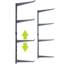 DELTA HEAVY DUTY 4-TIER LUMBER STORAGE RACK CYCLE, HOLDS UP TO 640 LBS - GRAY - Like New