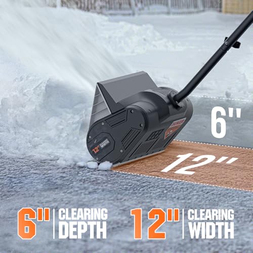 LITHELI 12-INCH BATTERY POWERED SNOW SHOVEL 20V BRUSHLESS U20SS04-0A120 W&B - Like New