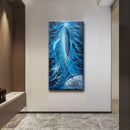 JELRINR Contemporary 3D Abstract Oil Painting On Canvas Blue Whale Abstract Art - Brand New