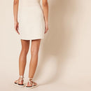 AMAZON ESSENTIALS WOMEN'S PONTE PULL-ON MINI SKIRT A-LINE SAND X-SMALL - Brand New