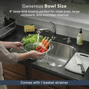 Houzer MS-2309-1 Medallion 23 Inch Classic Series Undermount Kitchen Sink - Brand New
