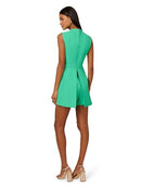 Adrianna Papell Women's Peplum Romper, Flora Green, 6 - Brand New