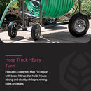 YARD BUTLER HOSE REEL CART - METAL, WHEELS FOR GARDENS, 400 FT - BLACK - Like New