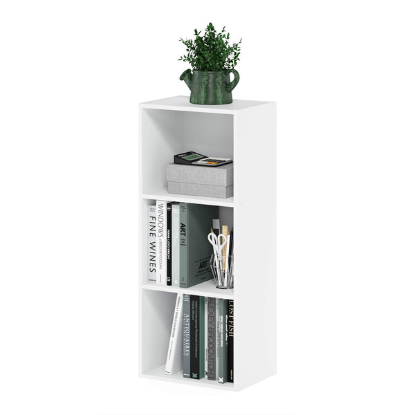 FURINNO LUDER BOOKCASE BOOK STORAGE 3-TIER 11003WH - WHITE - Like New