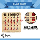 Regal Bingo Bulk Bingo Cards with Sliding Windows - 100 Pack, Woodgrain - Brand New