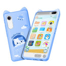 E Teacher Kids Phone Boys 3.97" Toys Learning Music Games Silicone Toddler Blue - Like New