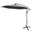 FRUITEAM 10FT PATIO OFFSET CANTILEVER UMBRELLA CRANK - GRAY - Like New
