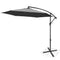 FRUITEAM 10FT PATIO OFFSET CANTILEVER UMBRELLA CRANK - GRAY - Like New