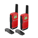 MOTOROLA SOLUTIONS TALKABOUT T110 PRIVACY EASY PAIRING 16 MILE 2 PACK - RED - Like New