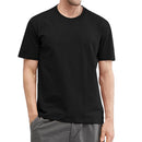 MEN'S ROUND NECK SOLID COLOR CASUAL SIMPLE CLASSIC SHORT SLEEVED TOP - BLACK XL - Like New
