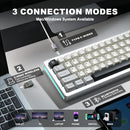 YUNZII AL71 75% MECHANICAL KEYBOARD,WIRELESS BT5.0/USB-C WIRED,MK071E-10 - Like New