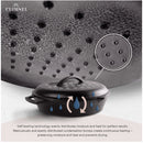Cuisinel Pre-Seasoned Cast Iron Dual Handle Skillet with CI Lid 12in - BLACK - Like New