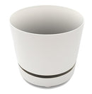 Unique 10" Self-Watering Aerating High Drainage Pot Deep Saucer 10" White - Brand New