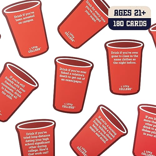 BUZZED WHAT DO YOU MEME? I LOVE COLLEGE - DRINKING GAMES BY BUZZED MEDIUM - RED - Like New