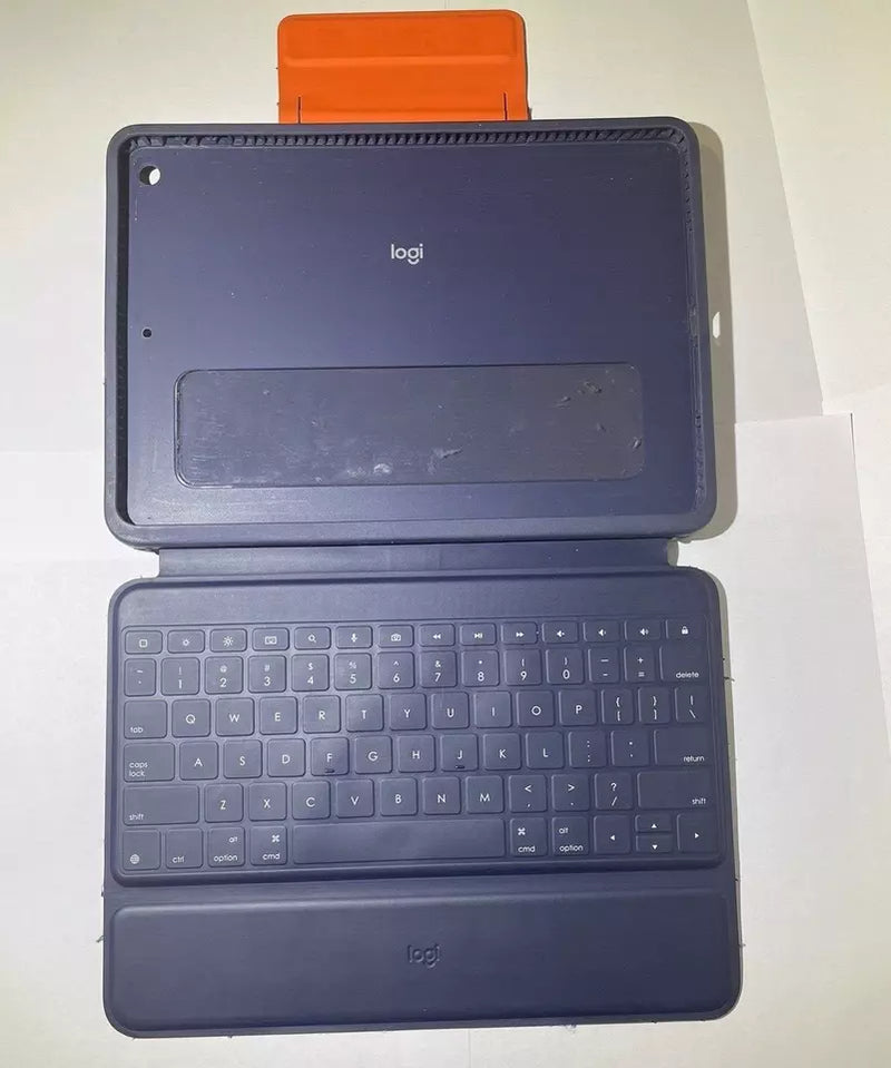 LOGITECH YU0073 RUGGED COMBO 3 IPAD KEYBOARD CASE FOR IPAD 7TH 8TH 9TH GEN, NAVY - Like New