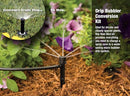 RAIN BIRD DRIP IRRIGATION SPRINKLER CONVERSION KIT 1800 POP-UP TO 6 DRIP - BLACK - Like New