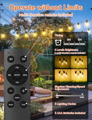 Brightever Solar Powered Outdoor String Lights with Remote - BLACK - Like New