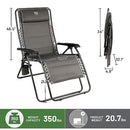 Timber Ridge Balsam Deluxe Zero Gravity Lounger Oversize Outdoor Recliner Chair - Like New