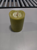 LUMINARA SET OF 2 OUTDOOR CANDLES - GREEN - Like New